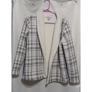 Croft & Barrow Women's Plaid Sherpa-Lined Jacket, Petite Medium